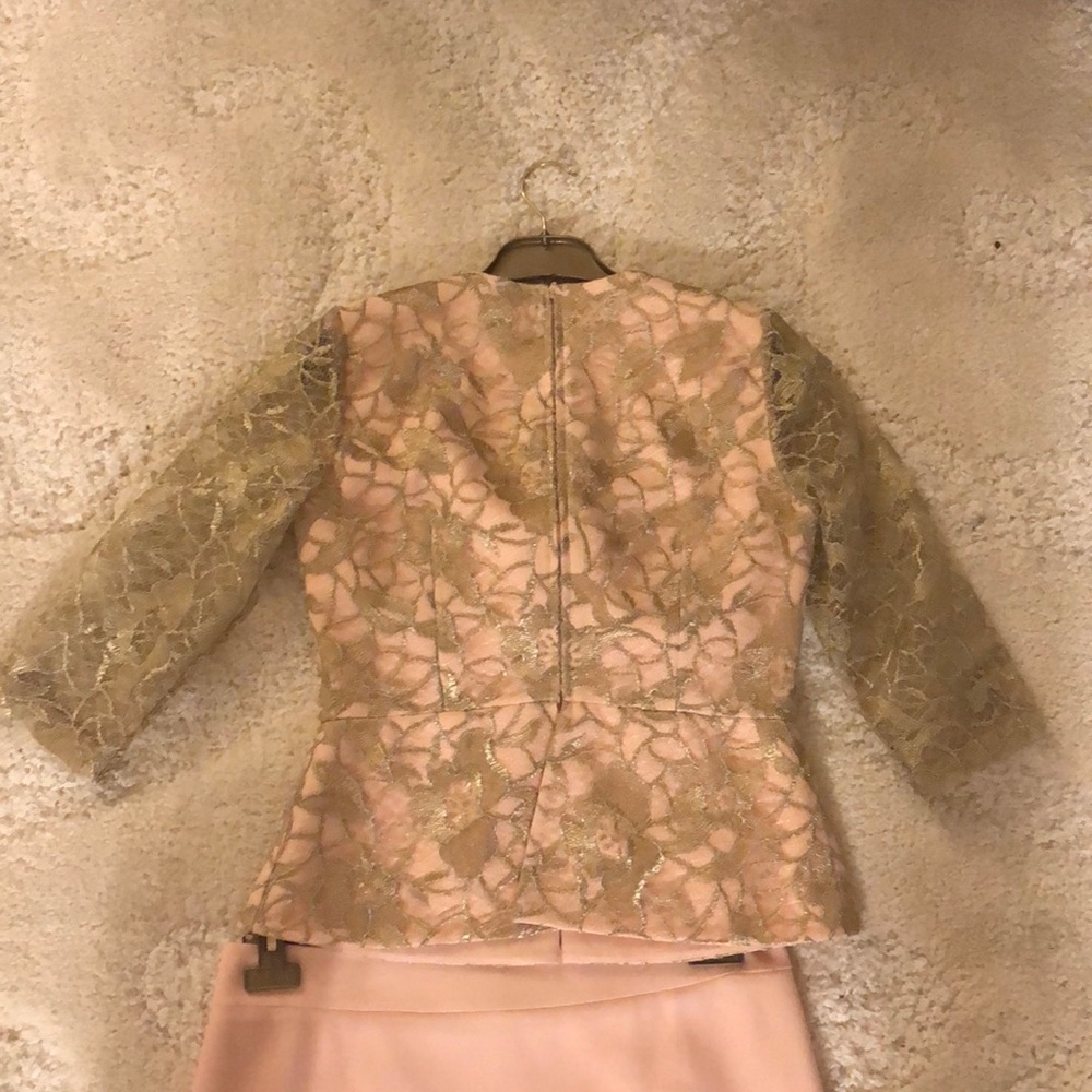 Elegant Cream Lace Peplum Dress - Picture 5 of 7